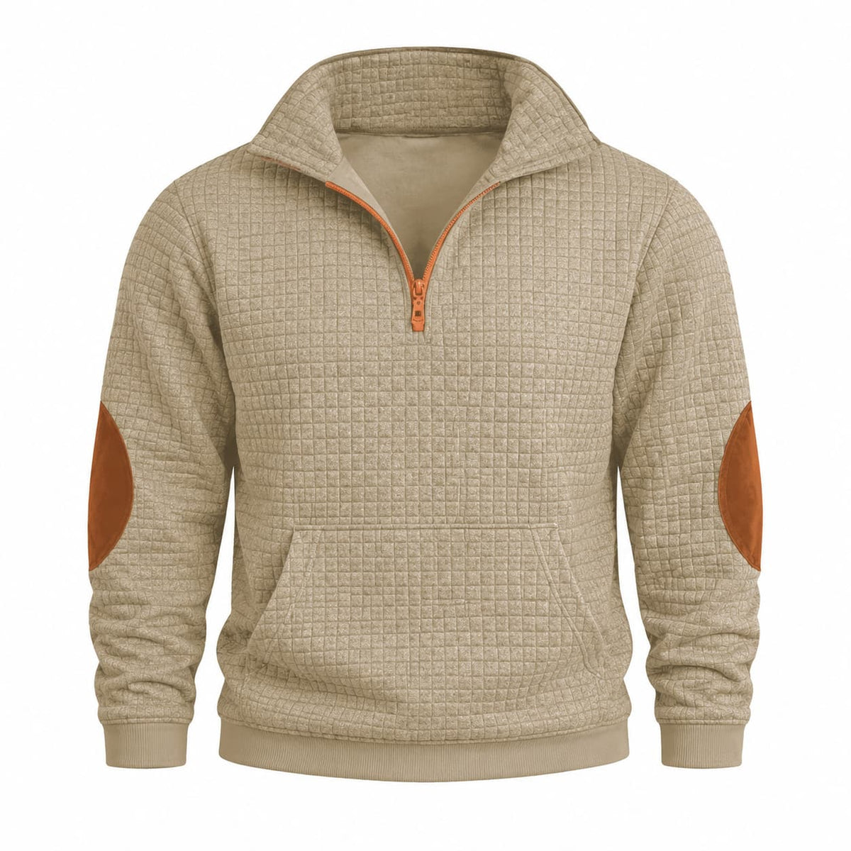 Men’s Textured Quarter Zip Pullover Hoodie