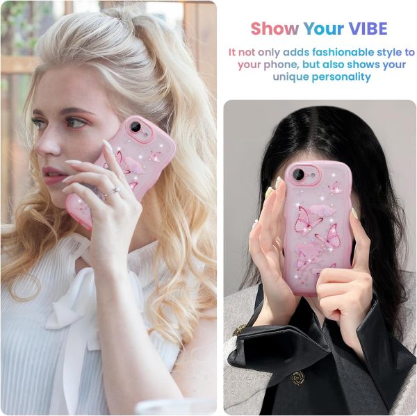 Glitter Butterfly Wave Phone Case