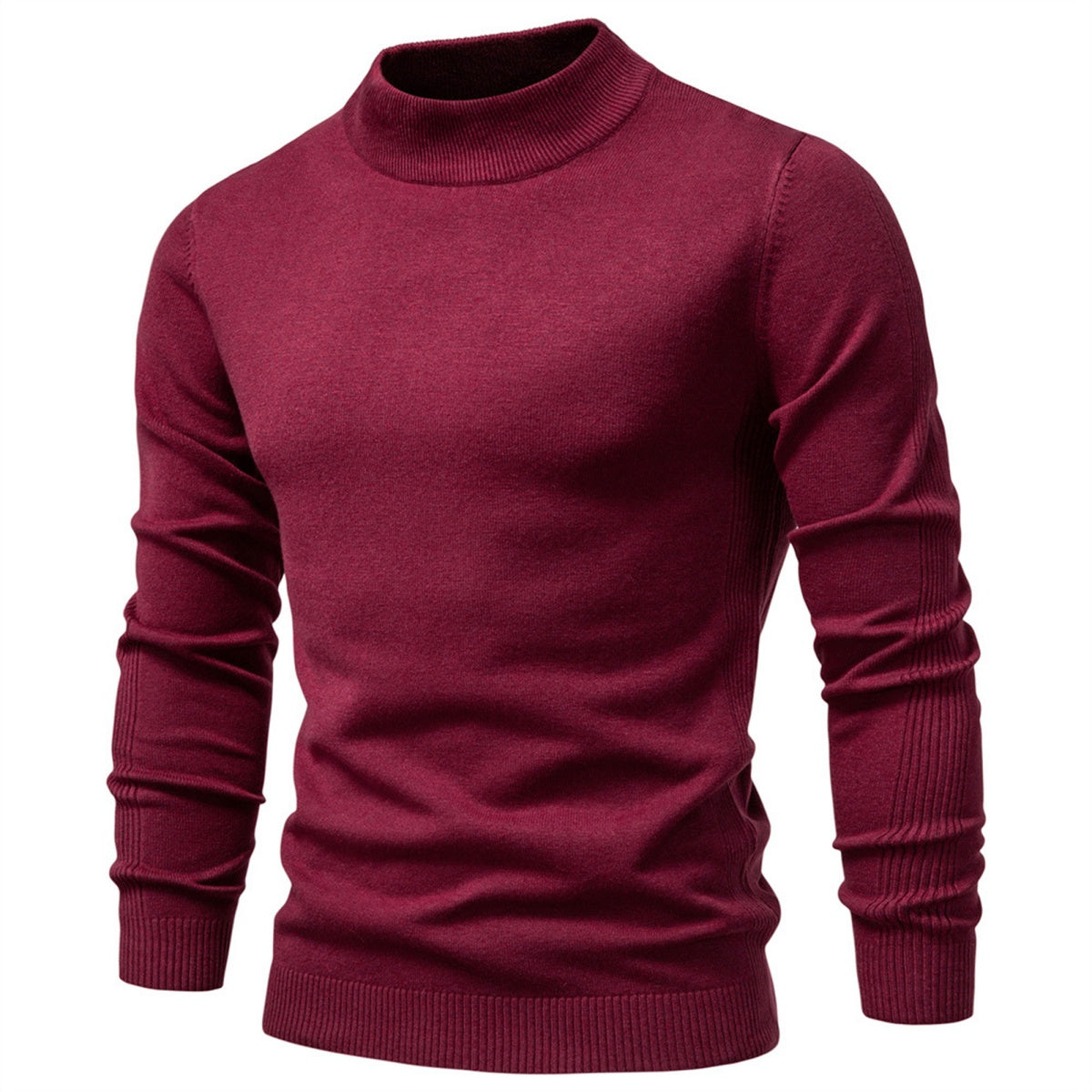 Men's Mock Neck Pullover Sweater