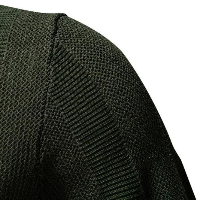 Men's Vertical Stripe Knit Polo Shirt
