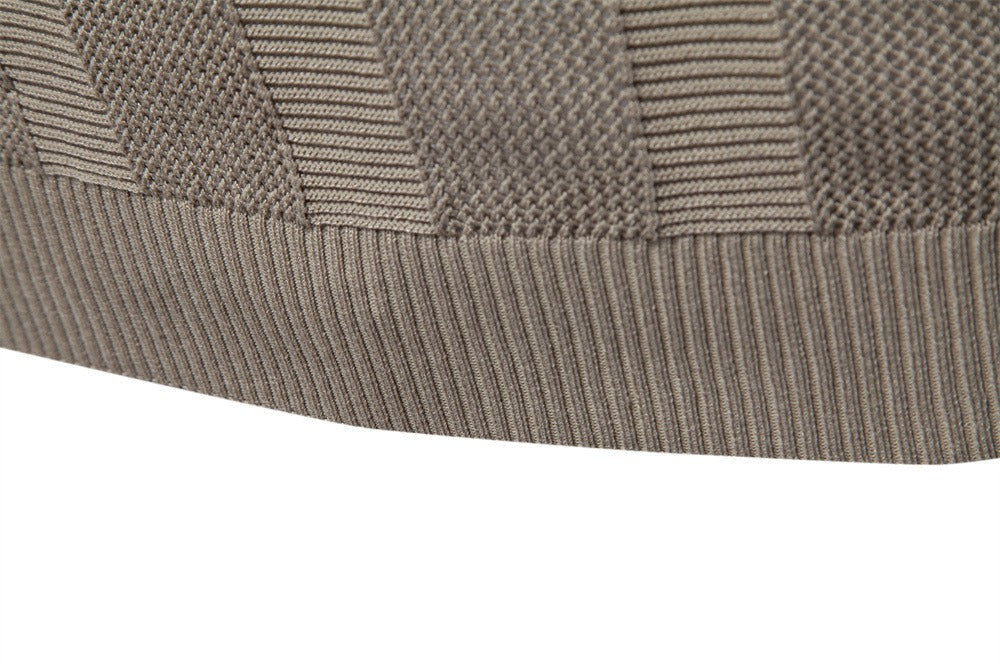 Men's Vertical Stripe Knit Polo Shirt