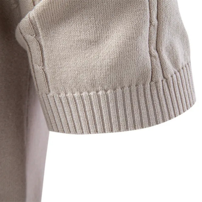 Men's Striped Knit Polo Shirt