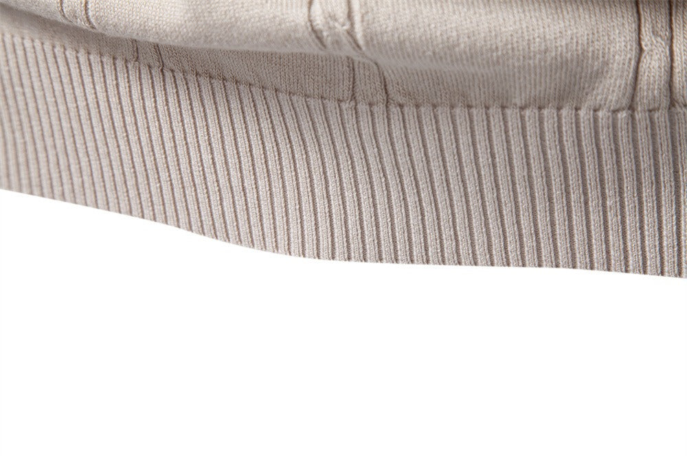 Men's Striped Knit Polo Shirt
