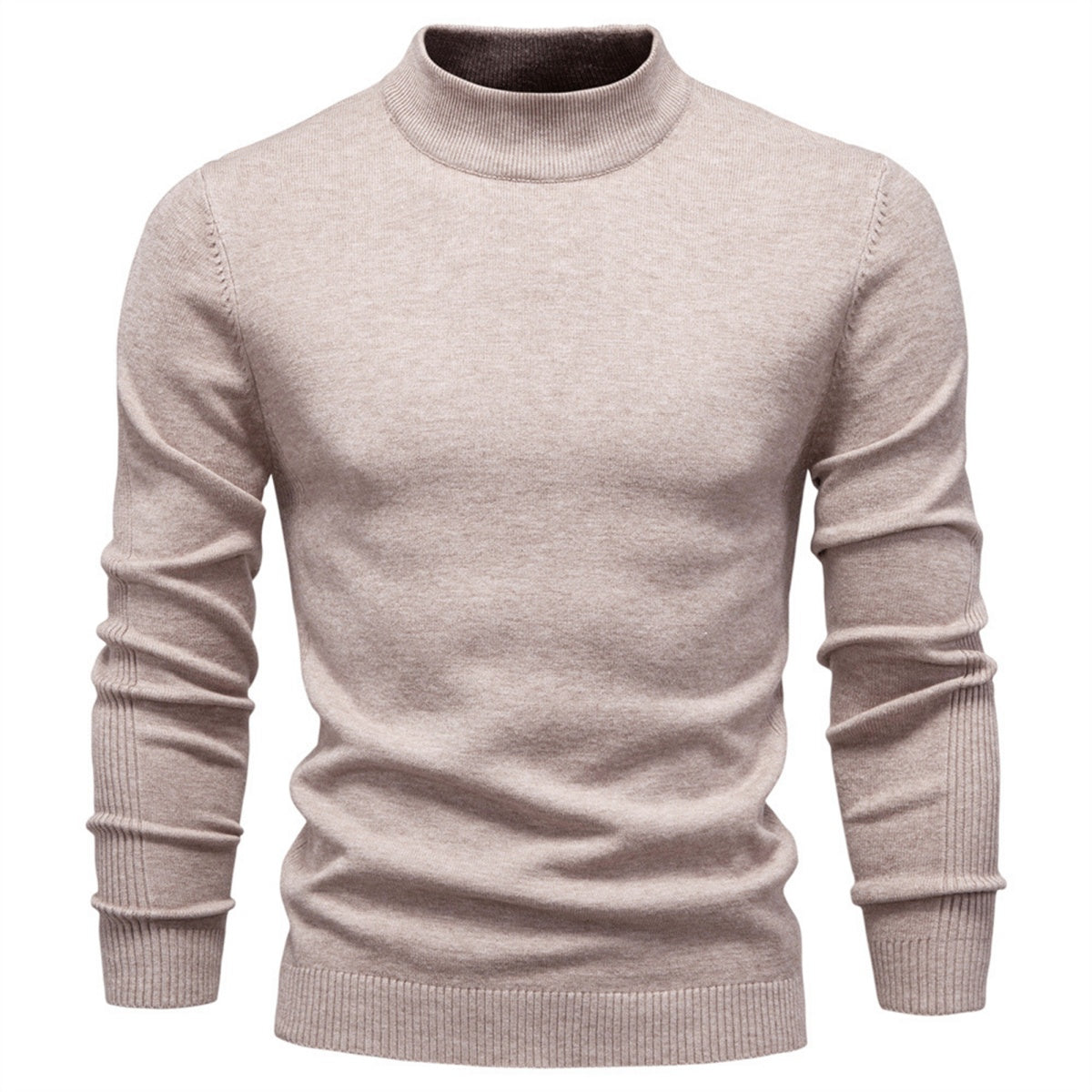 Men's Mock Neck Pullover Sweater
