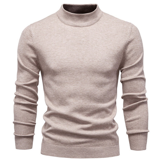 Men's Mock Neck Pullover Sweater