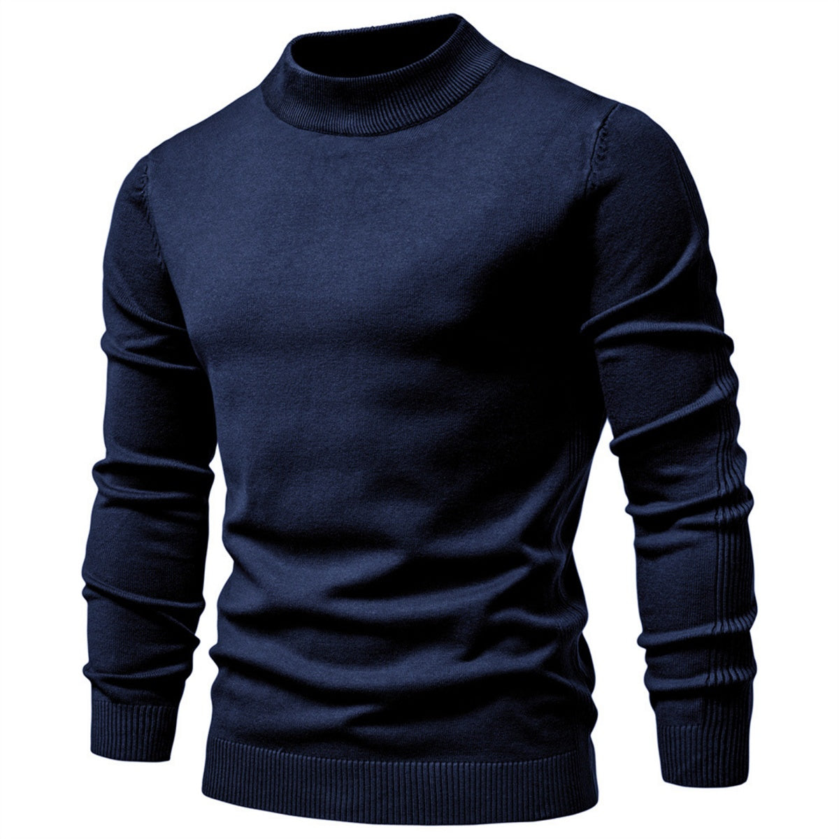 Men's Mock Neck Pullover Sweater