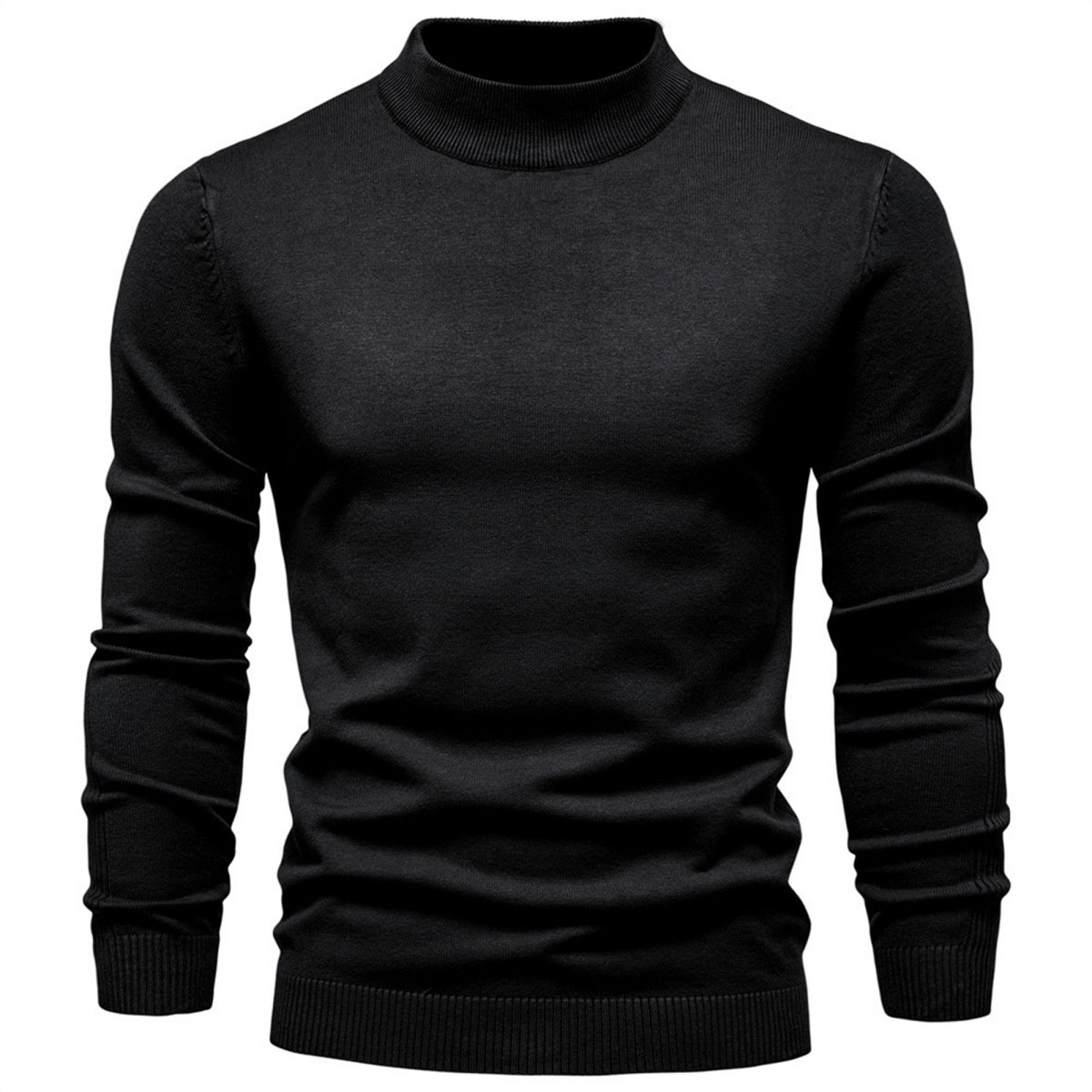 Men's Mock Neck Pullover Sweater