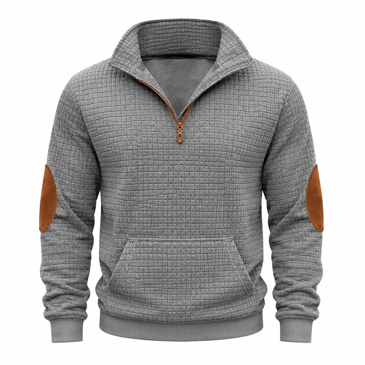 Men’s Textured Quarter Zip Pullover Hoodie