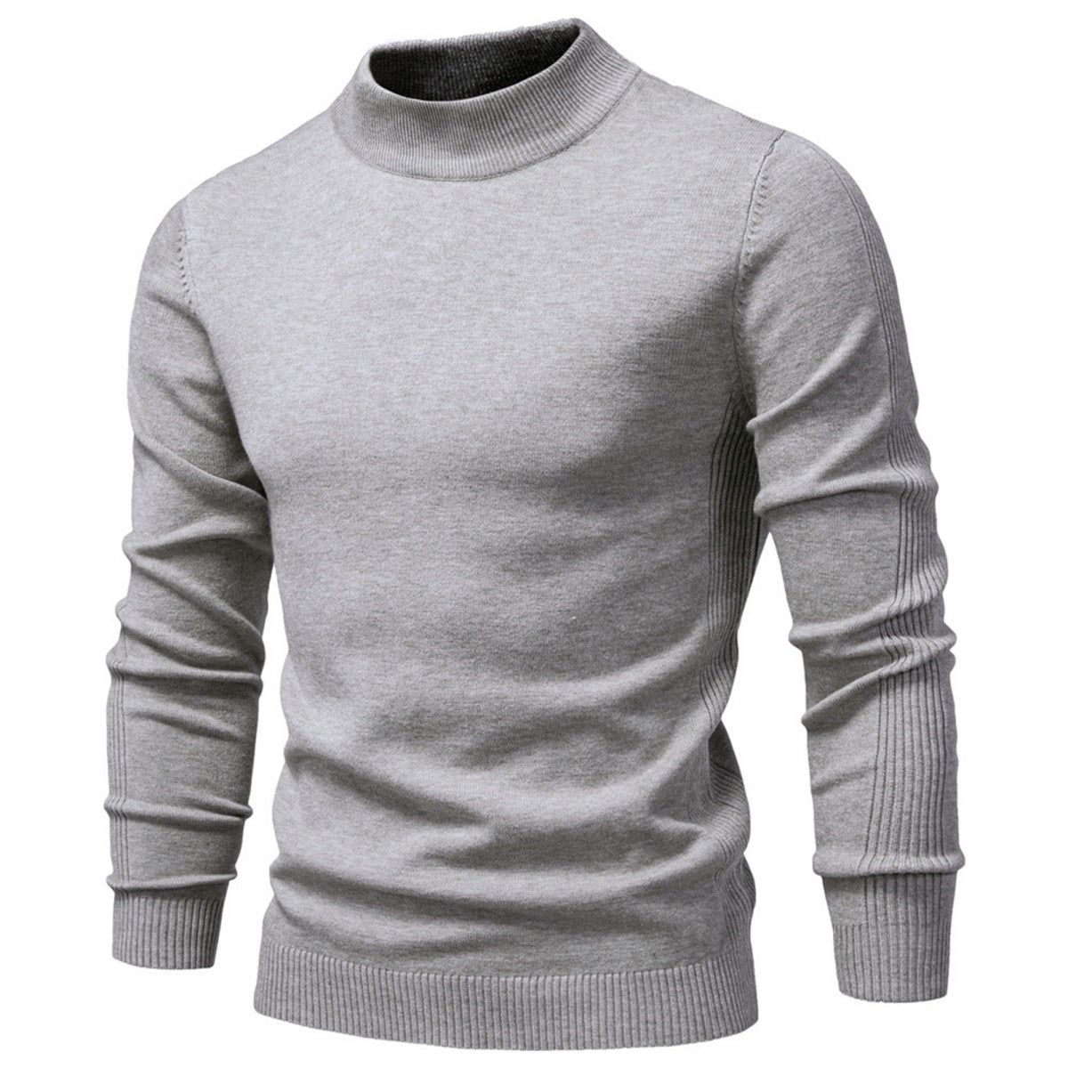 Men's Mock Neck Pullover Sweater