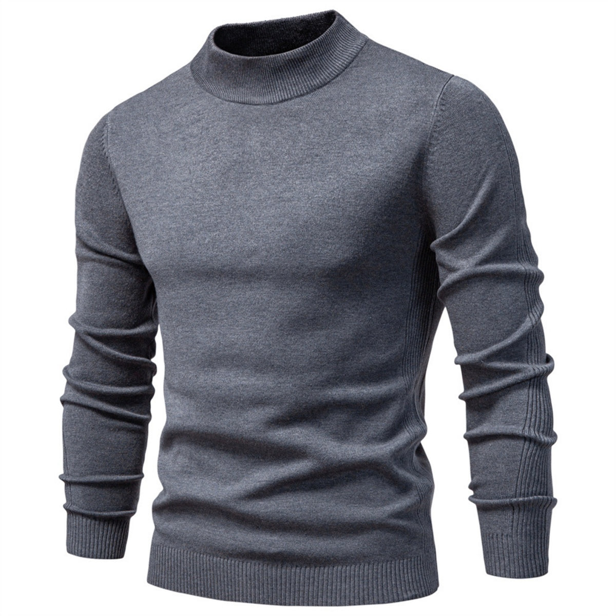 Men's Mock Neck Pullover Sweater