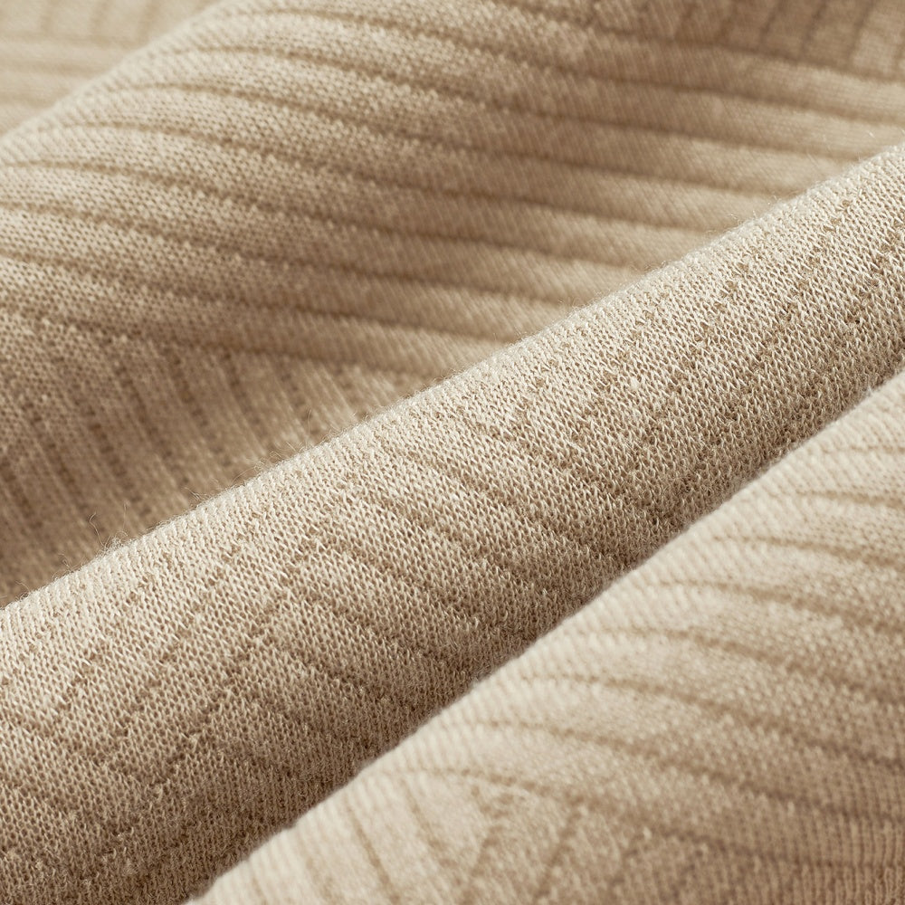 Men’s Textured Half Zip Polo Sweater