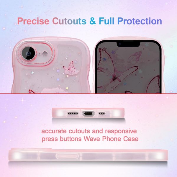 Glitter Butterfly Wave Phone Case