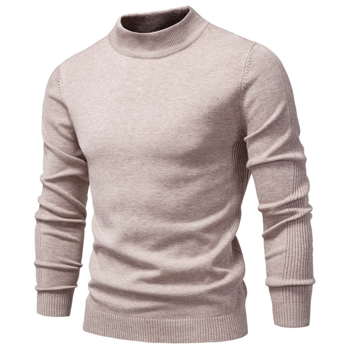 Men's Mock Neck Pullover Sweater