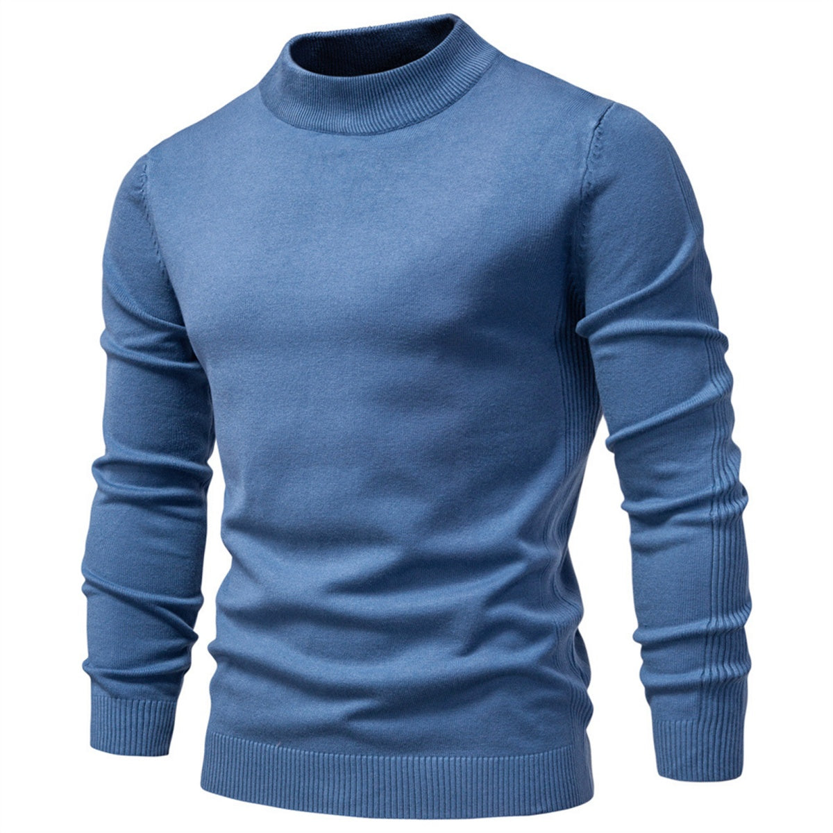 Men's Mock Neck Pullover Sweater