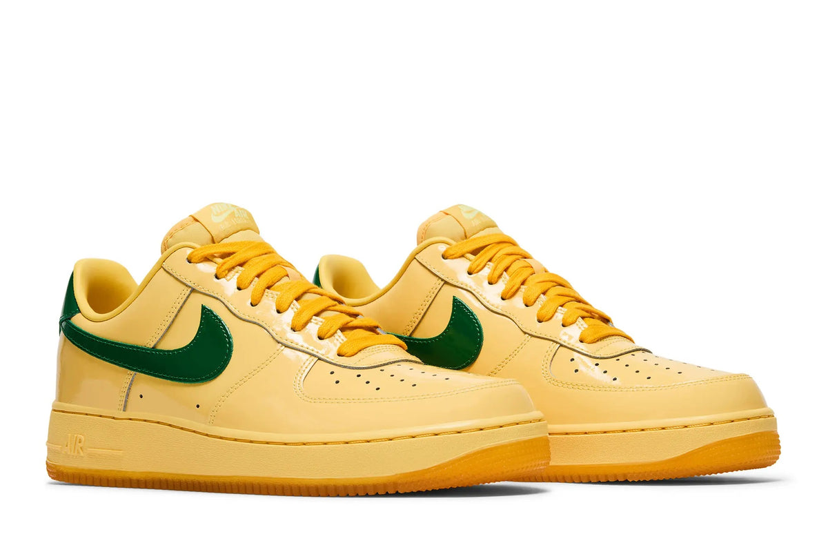 Nike Air Force 1 Low "Patent Leather Topaz Gold Pine Green"