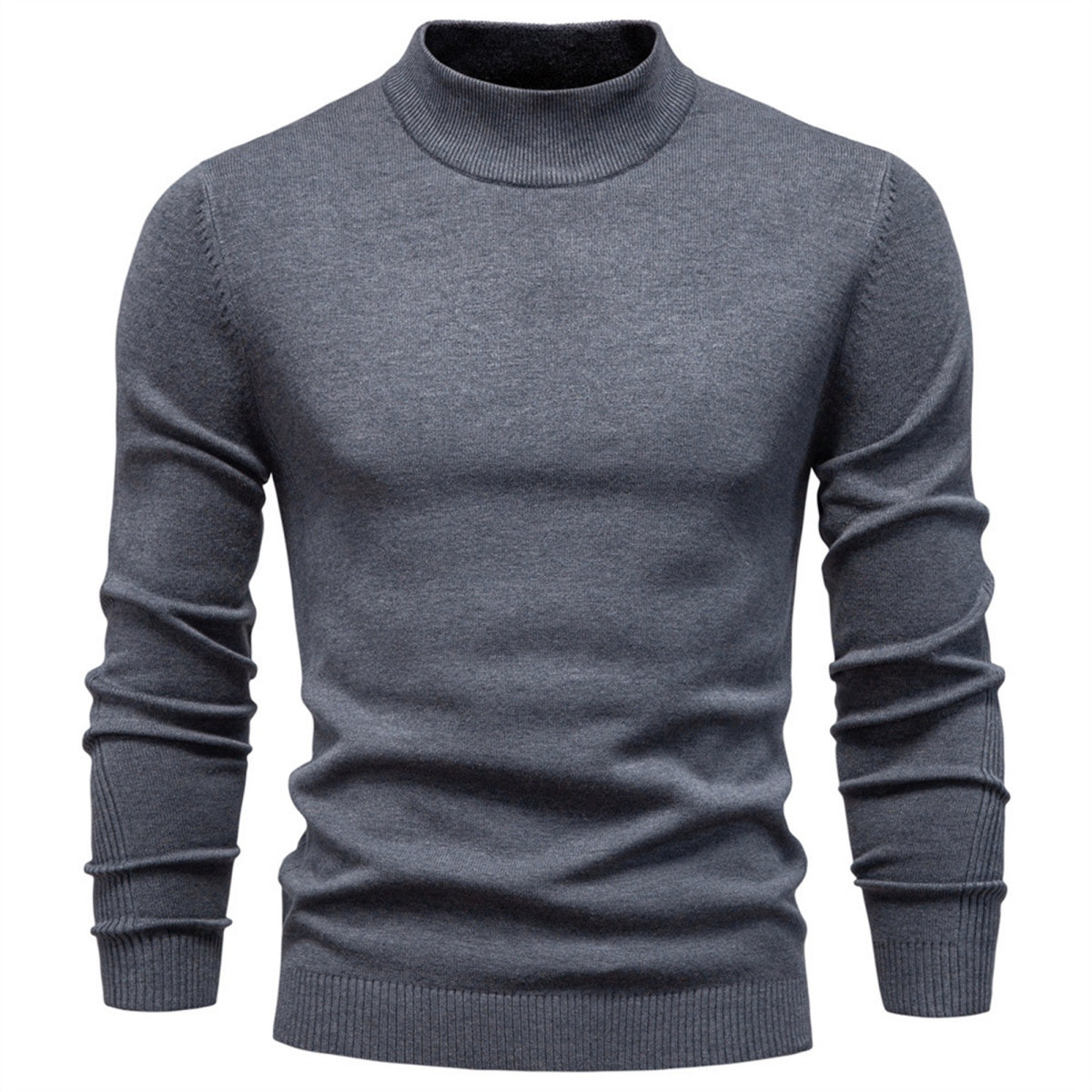 Men's Mock Neck Pullover Sweater