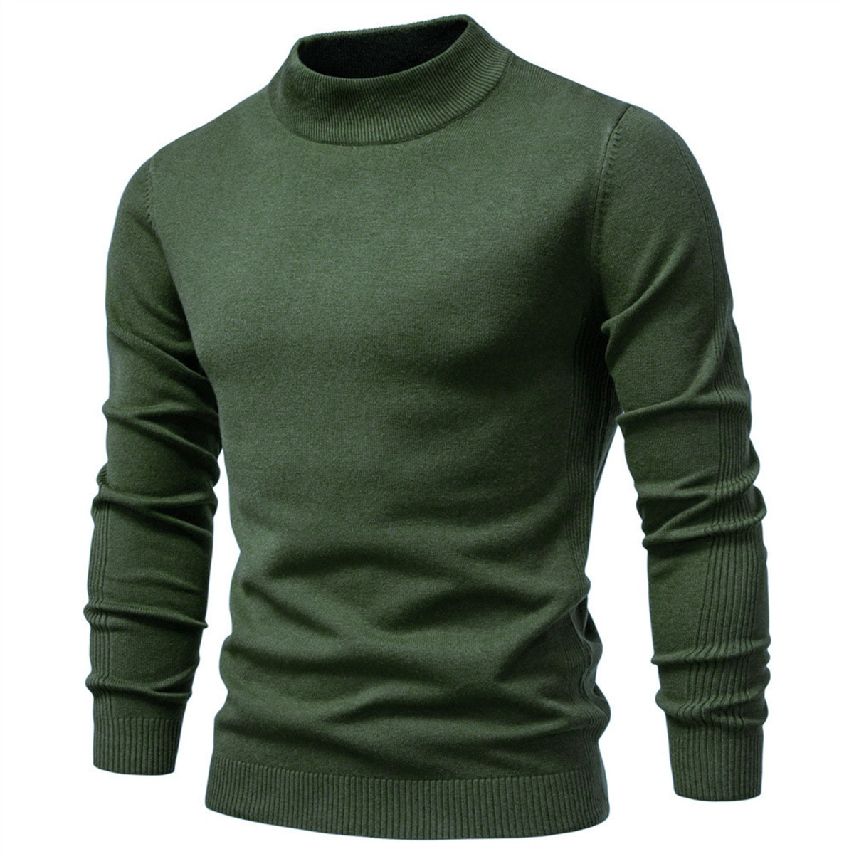 Men's Mock Neck Pullover Sweater