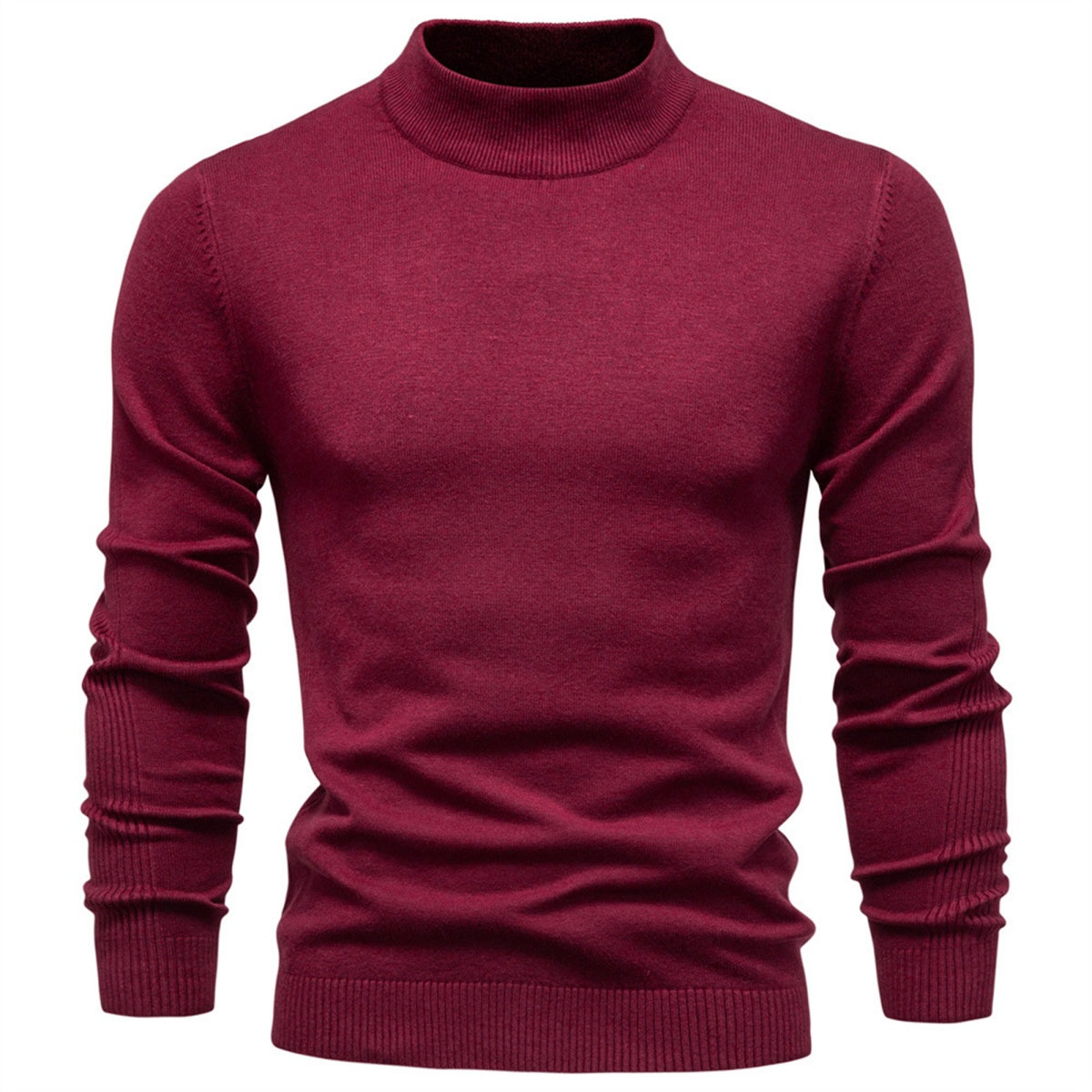 Men's Mock Neck Pullover Sweater