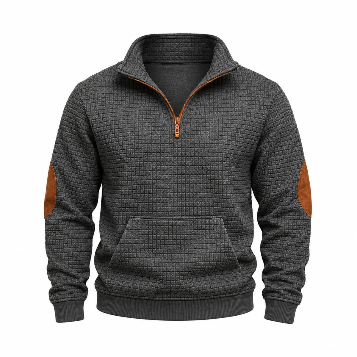 Men’s Textured Quarter Zip Pullover Hoodie