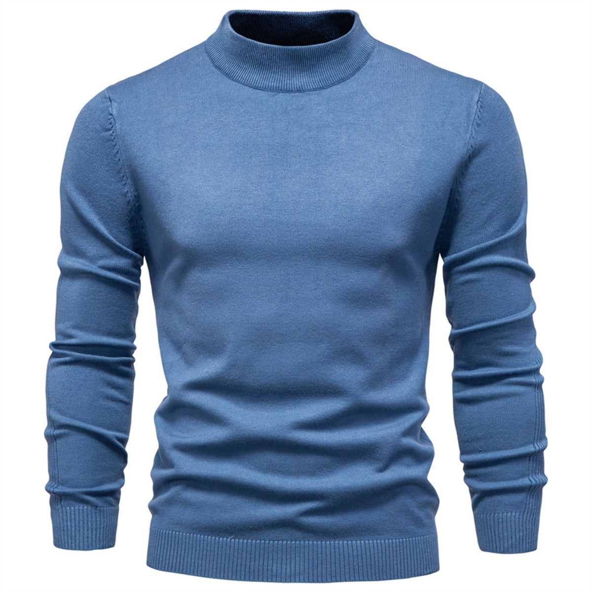 Men's Mock Neck Pullover Sweater