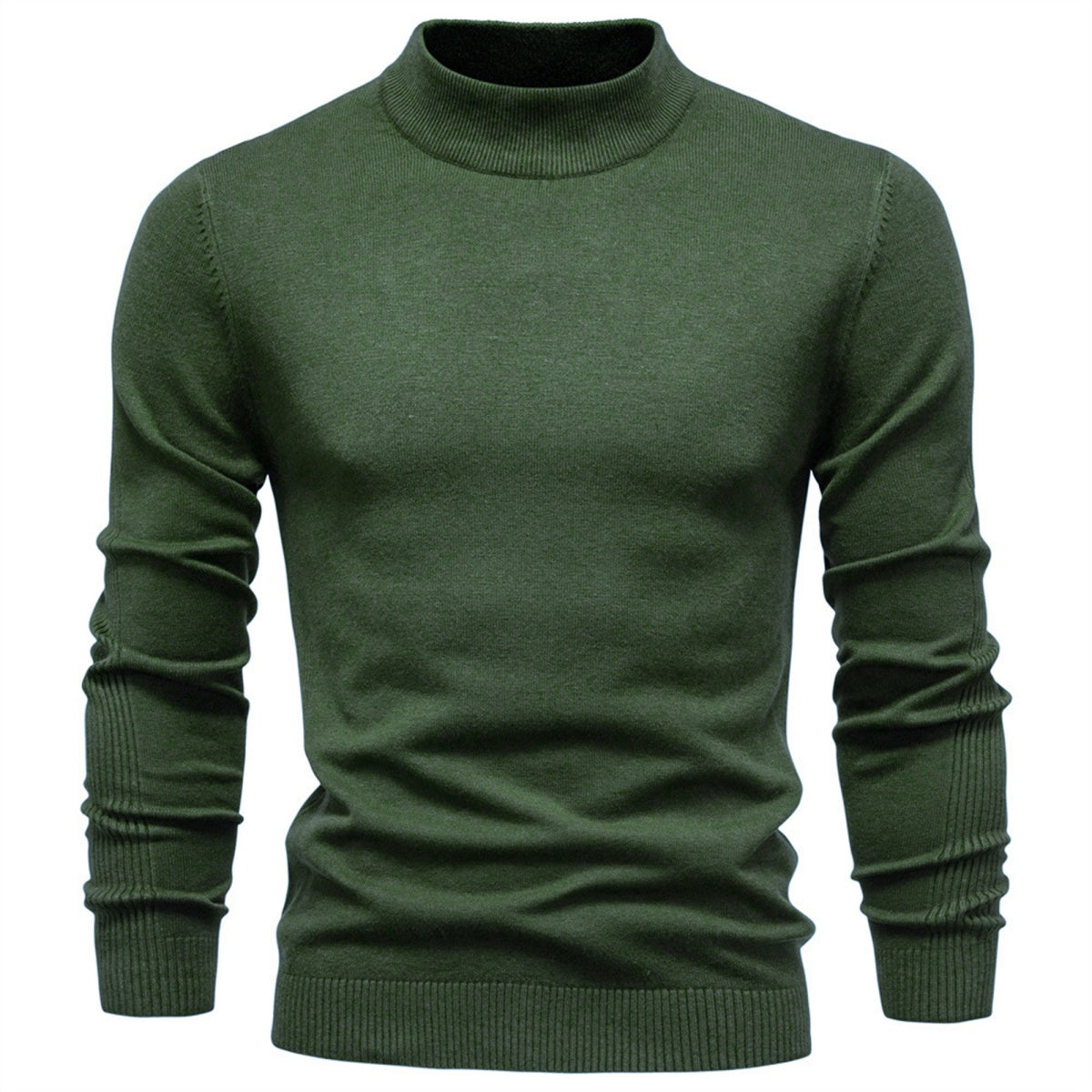 Men's Mock Neck Pullover Sweater