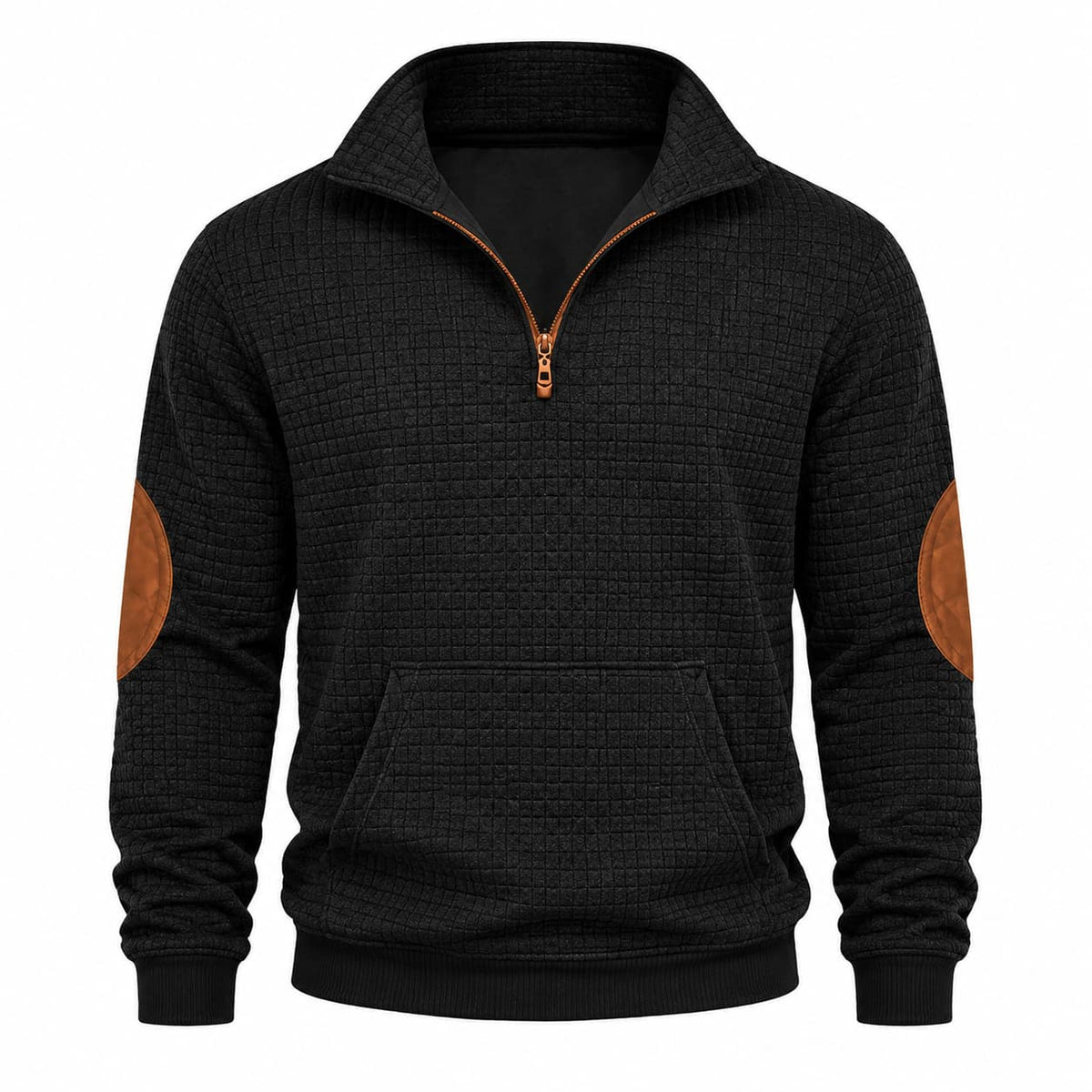 Men’s Textured Quarter Zip Pullover Hoodie