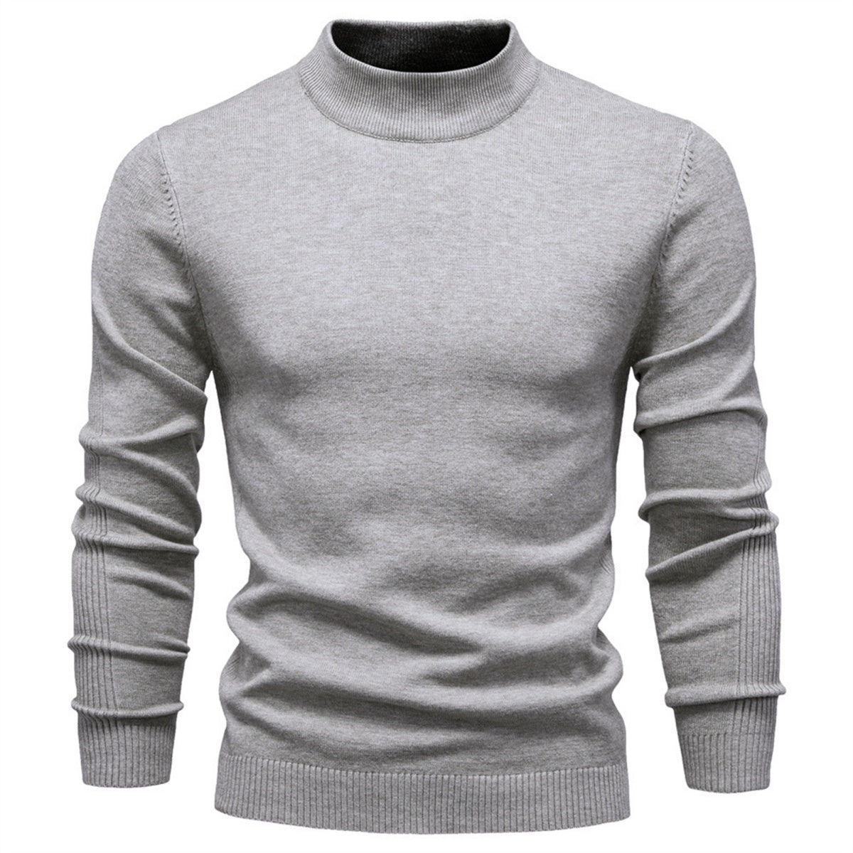 Men's Mock Neck Pullover Sweater